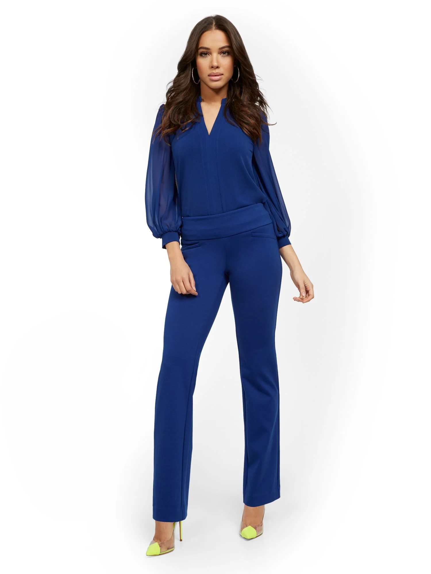 Whitney High-Waisted Pull-On Straight-Leg Pant - Ponte - Image 18