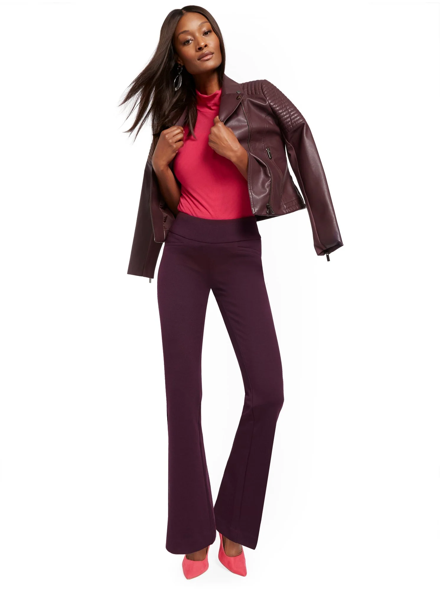 Whitney High-Waisted Pull-On Straight-Leg Pant - Ponte - Image 23