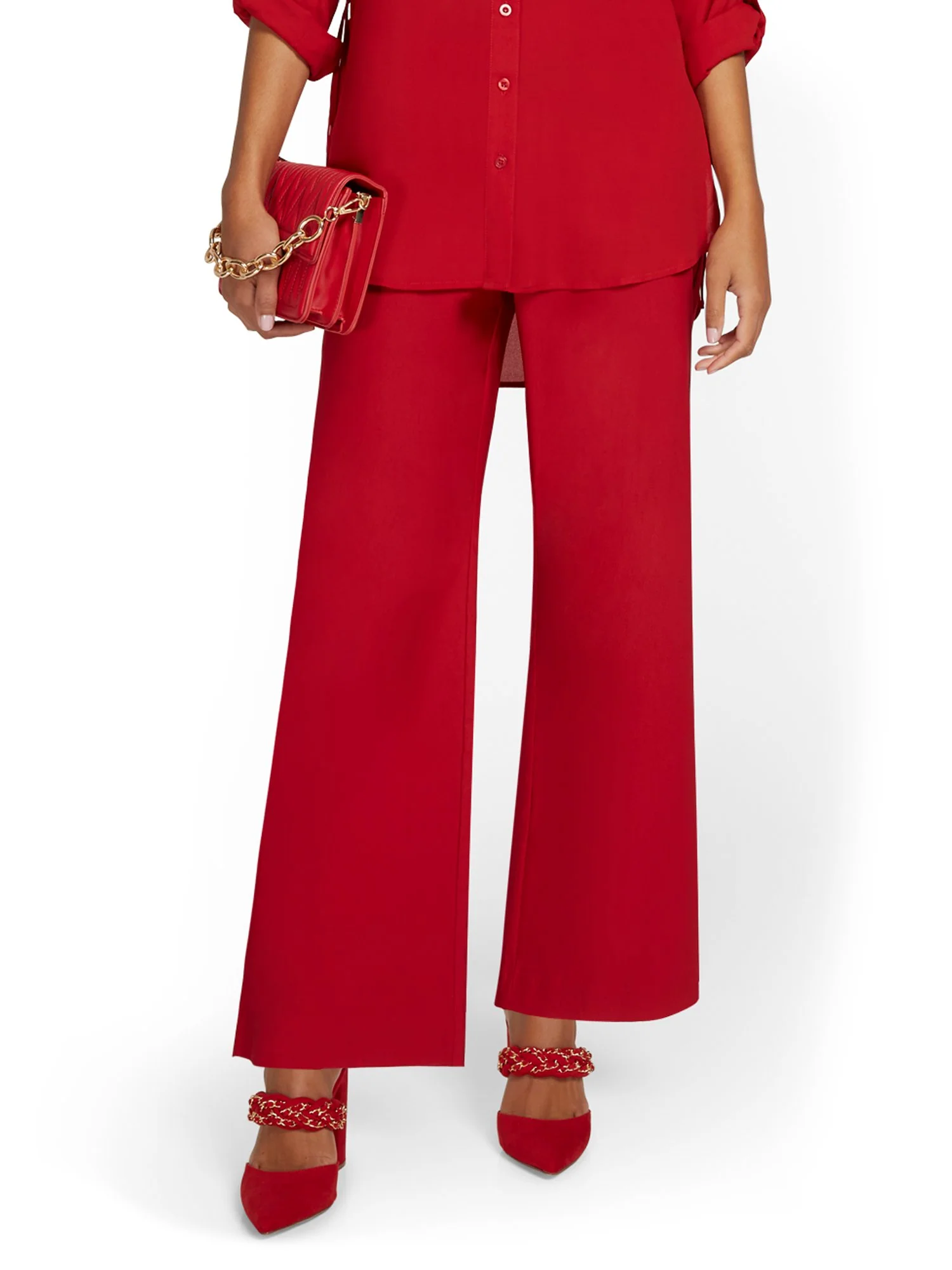 Whitney High-Waisted Pull-On Wide-Leg Pant - Image 13