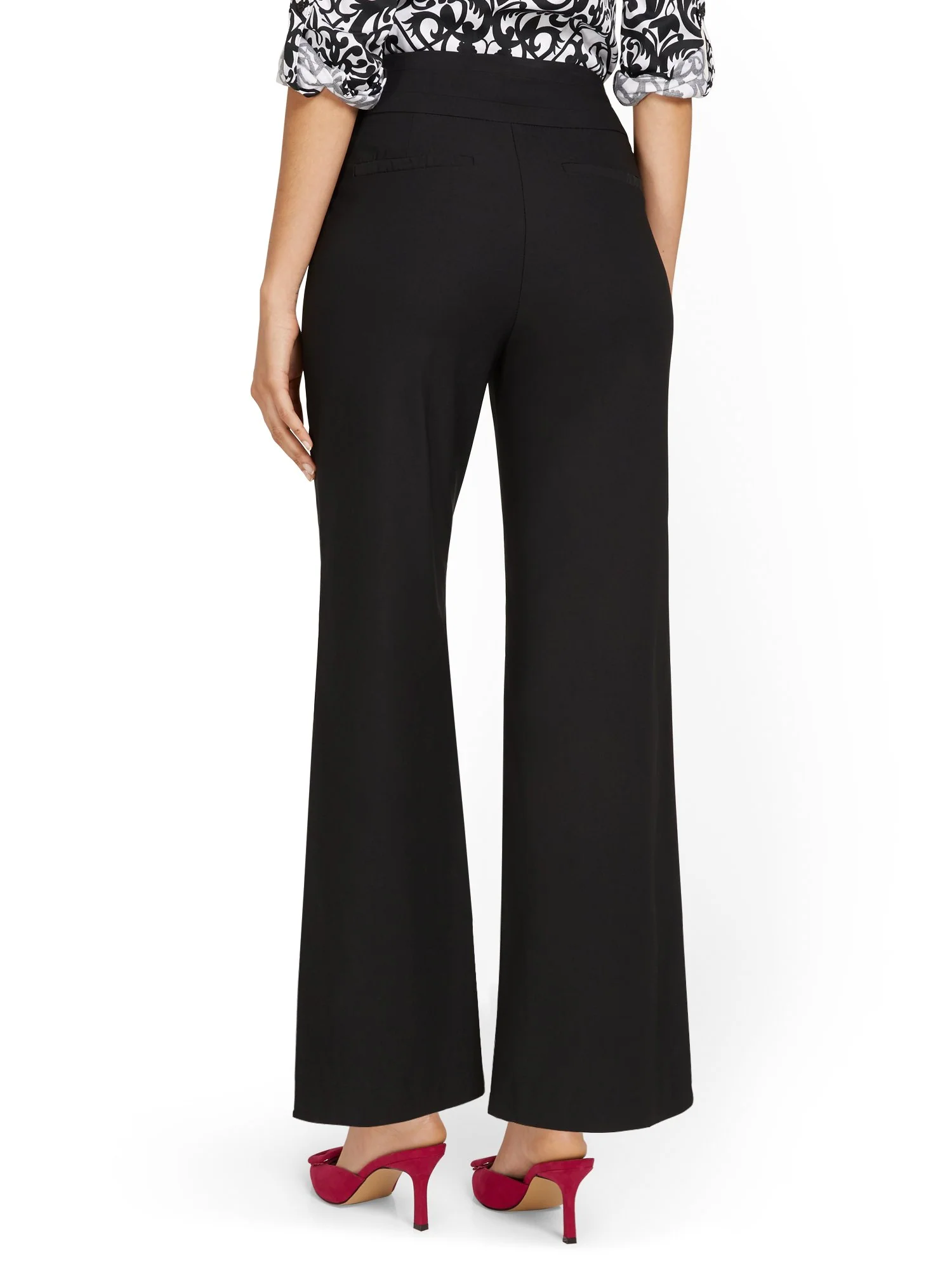 Whitney High-Waisted Pull-On Wide-Leg Pant - Image 3