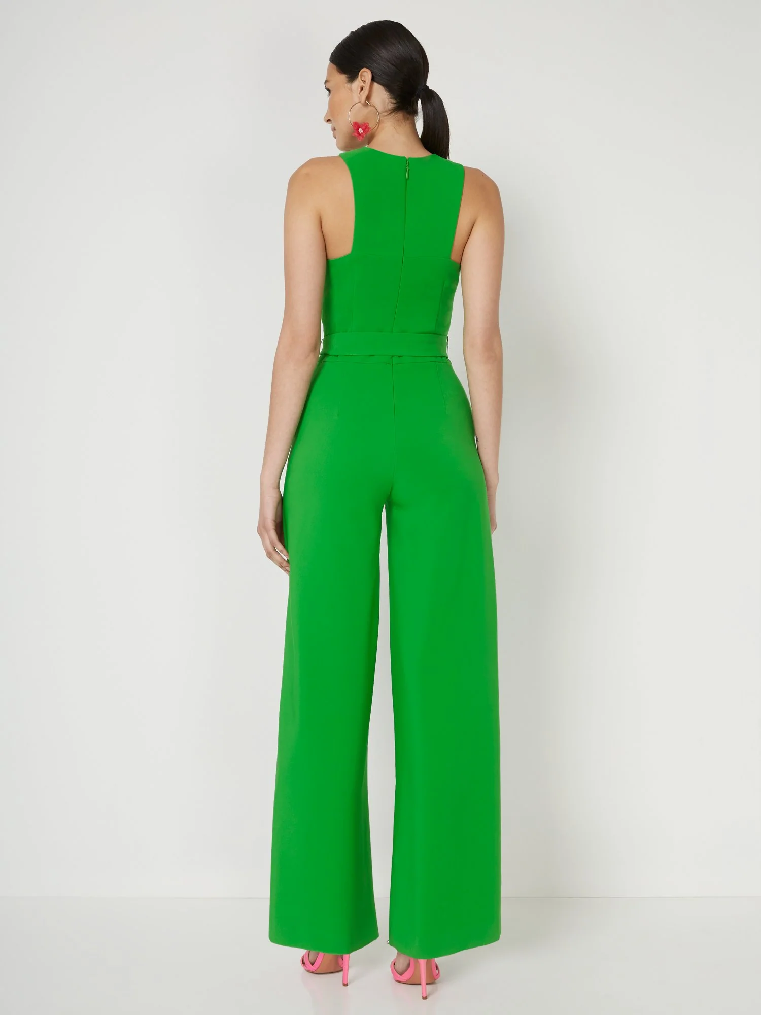 Wide-Leg Cross-Front Jumpsuit - Image 3