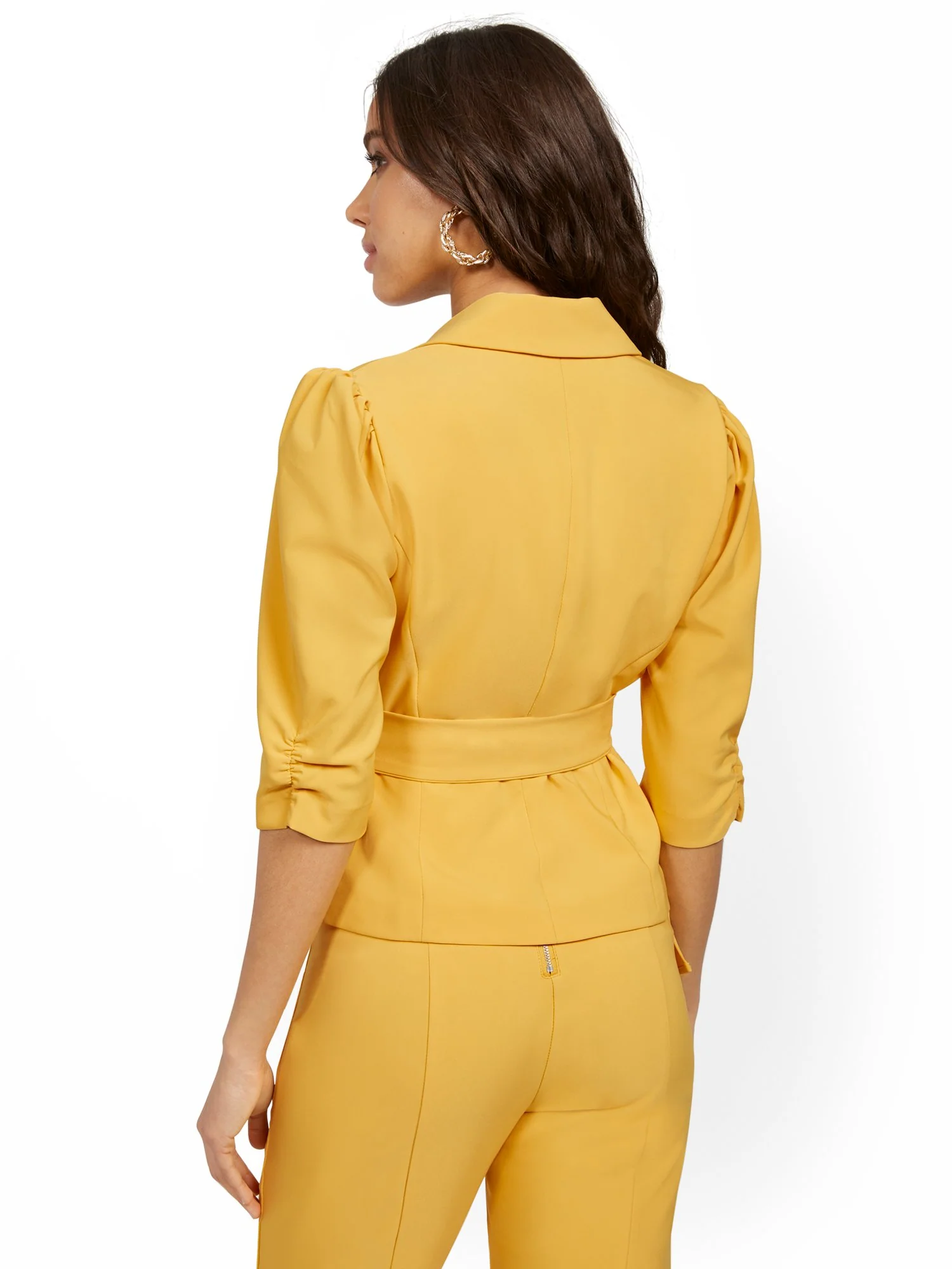 Yellow Puff-Sleeve Jacket - 7th Avenue - Image 3
