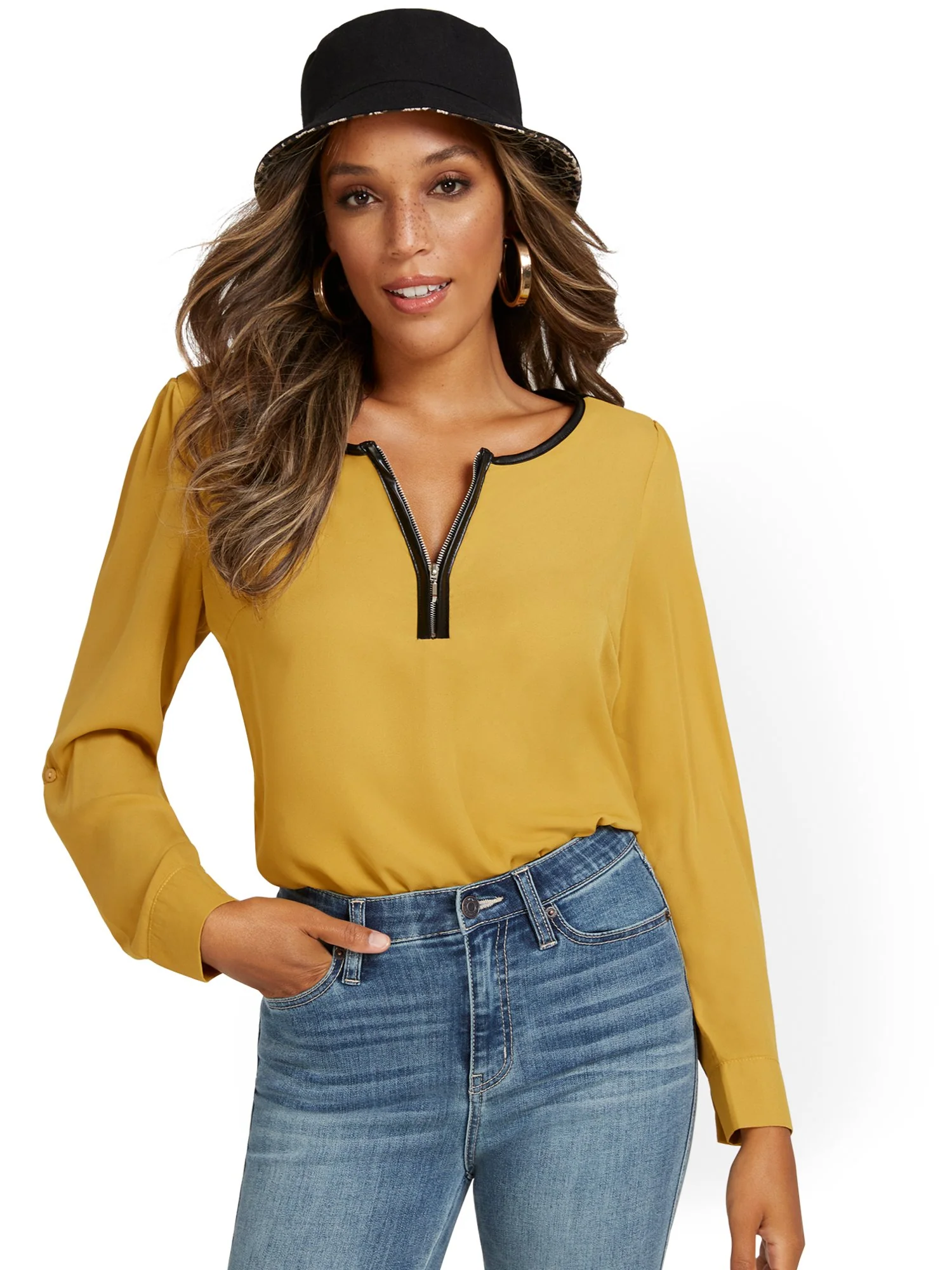 Zip-Front Blouse - Image 13
