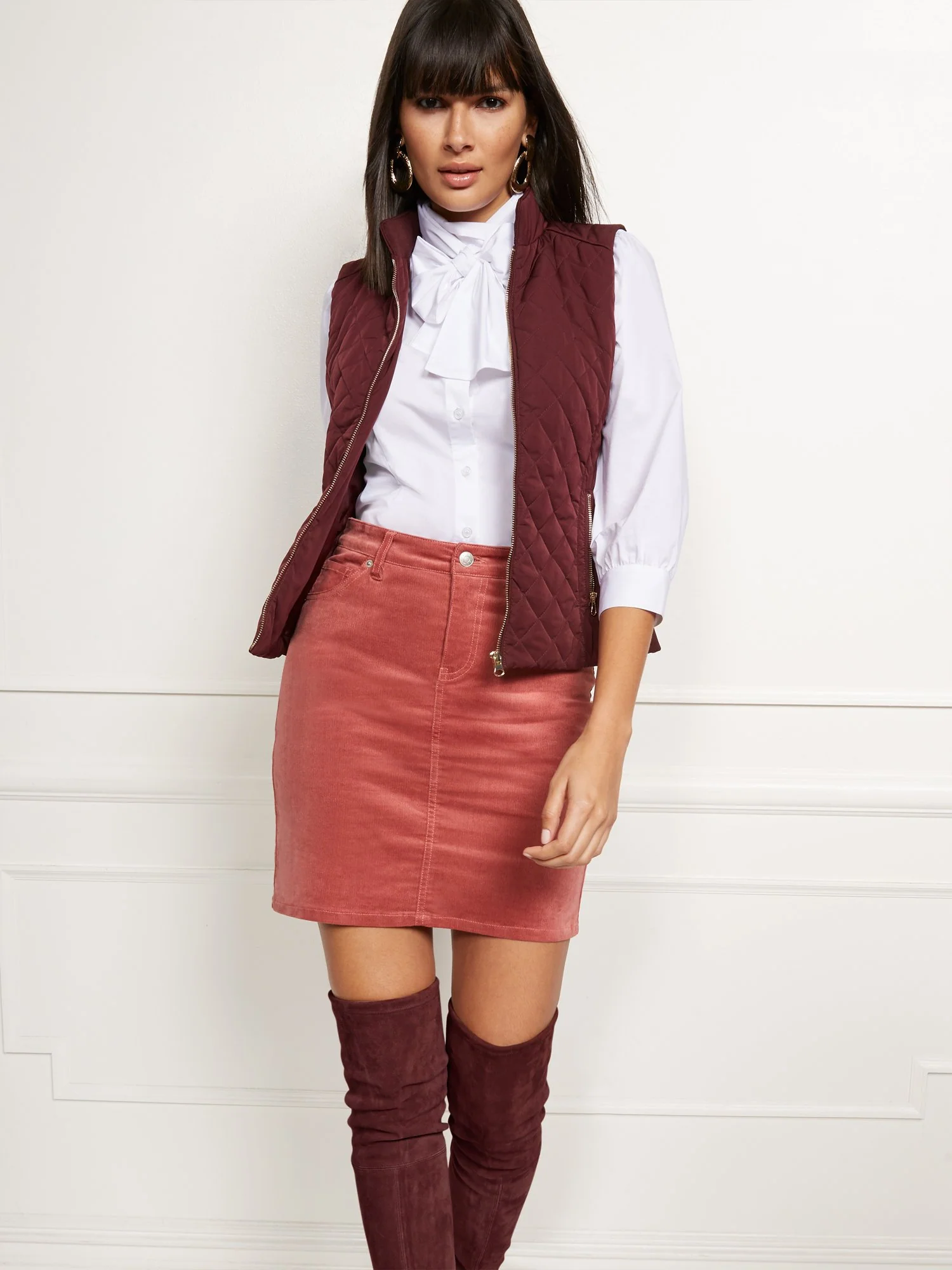 Zip-Front Quilted Vest - Image 37